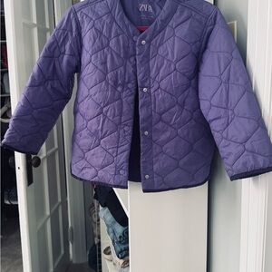 Zara Kids Lavender Quilted Puffer Jacket